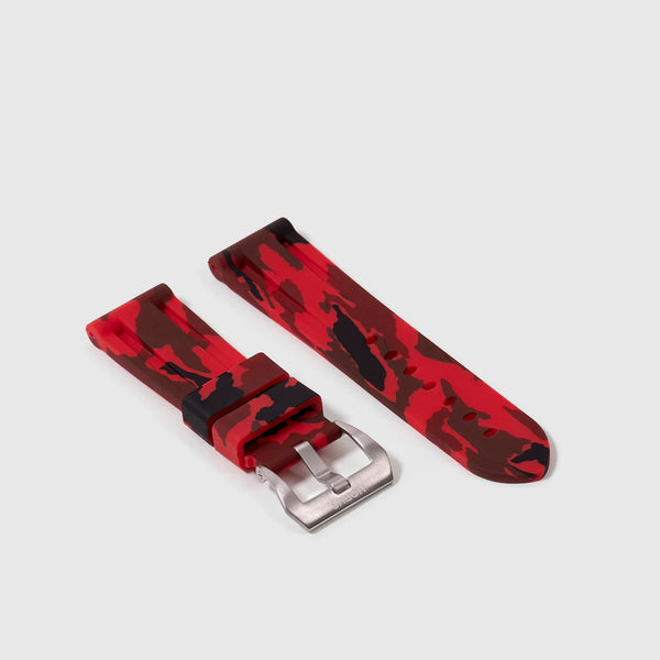 Panerai Red Camo Rubber Strap