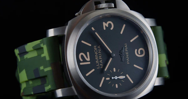 Panerai Green Digi Camo Rubber Strap