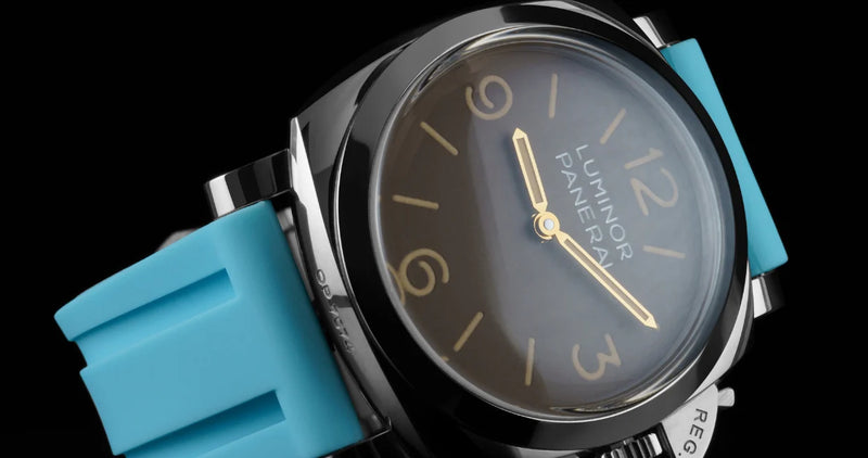 Panerai Seafoam Blue Rubber Straps