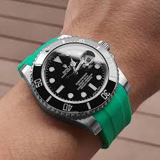 Rolex Shamrock Green Rubber Straps