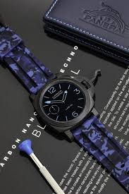 Panerai Blue Camo Rubber Strap