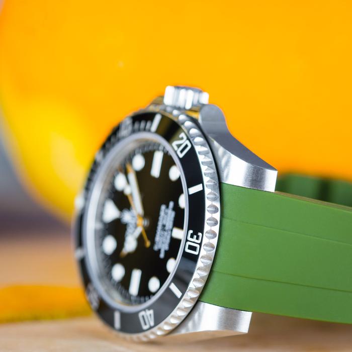 Rolex Olive Green Rubber Strap (Size 41MM Only)