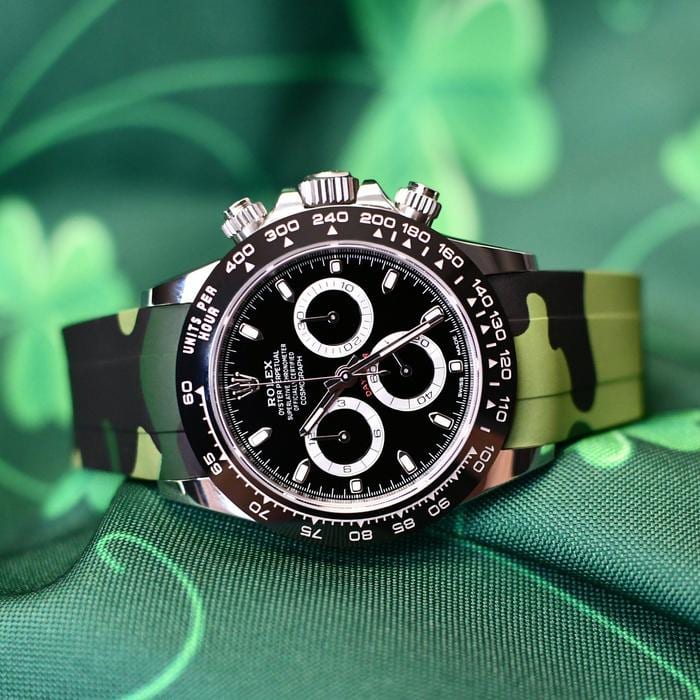 Rolex Green Camo Rubber Strap (Size 41MM Only)