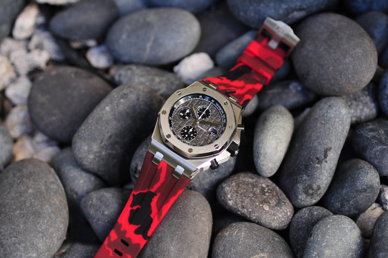 Audemars Piguet Red Camo Rubber Straps HorusIndia