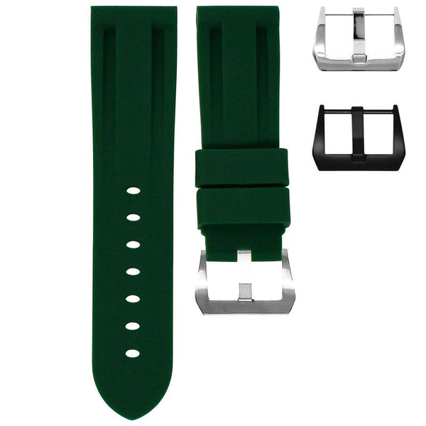 Breitling Forest Green Rubber Straps