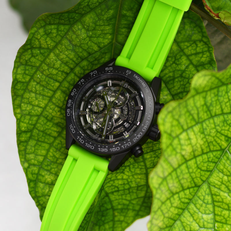 Tag Heuer Lime Green Rubber Strap