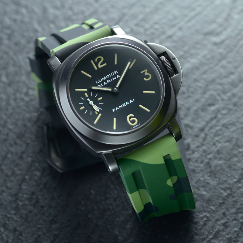 Panerai Green Camo Rubber Strap