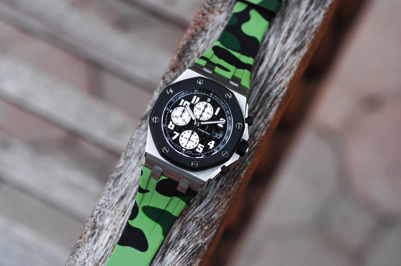 Audemars Piguet Green Camo Rubber Straps