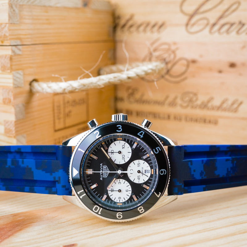 Tag Heuer Blue Digi Rubber Strap