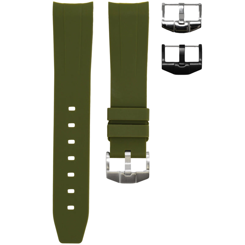 Rolex Olive Green Rubber Strap (Size 41MM Only)