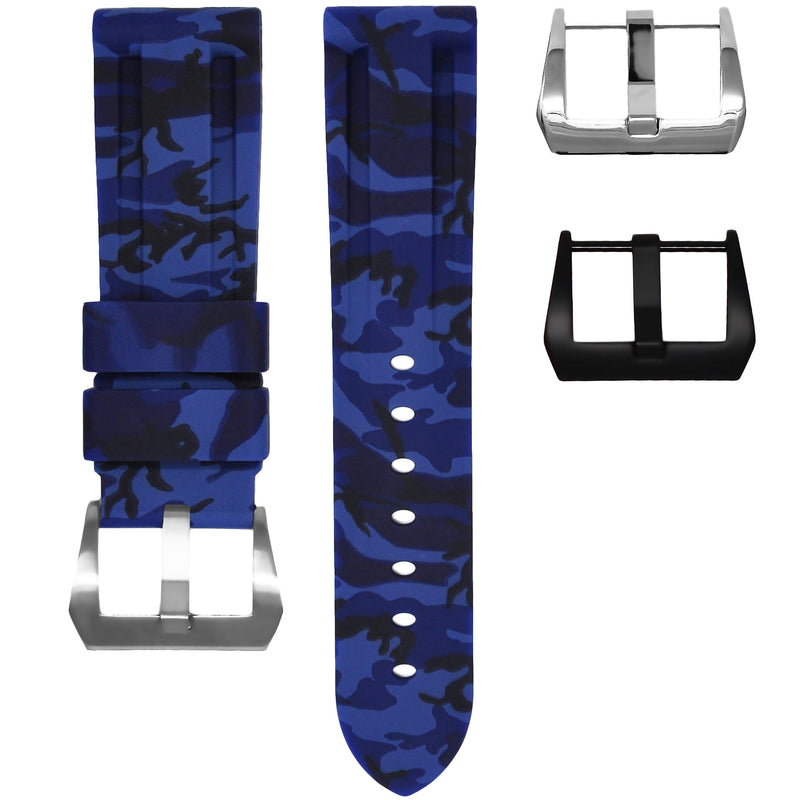 Tag Heuer Blue Camo Rubber Strap