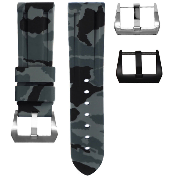 Omega Planet Ocean 45.5 Grey Camo Rubber Strap