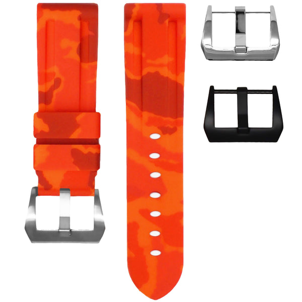 Tag Heuer Orange Camo Rubber Strap