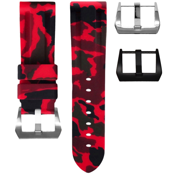 Tag Heuer Red Camo Rubber Strap